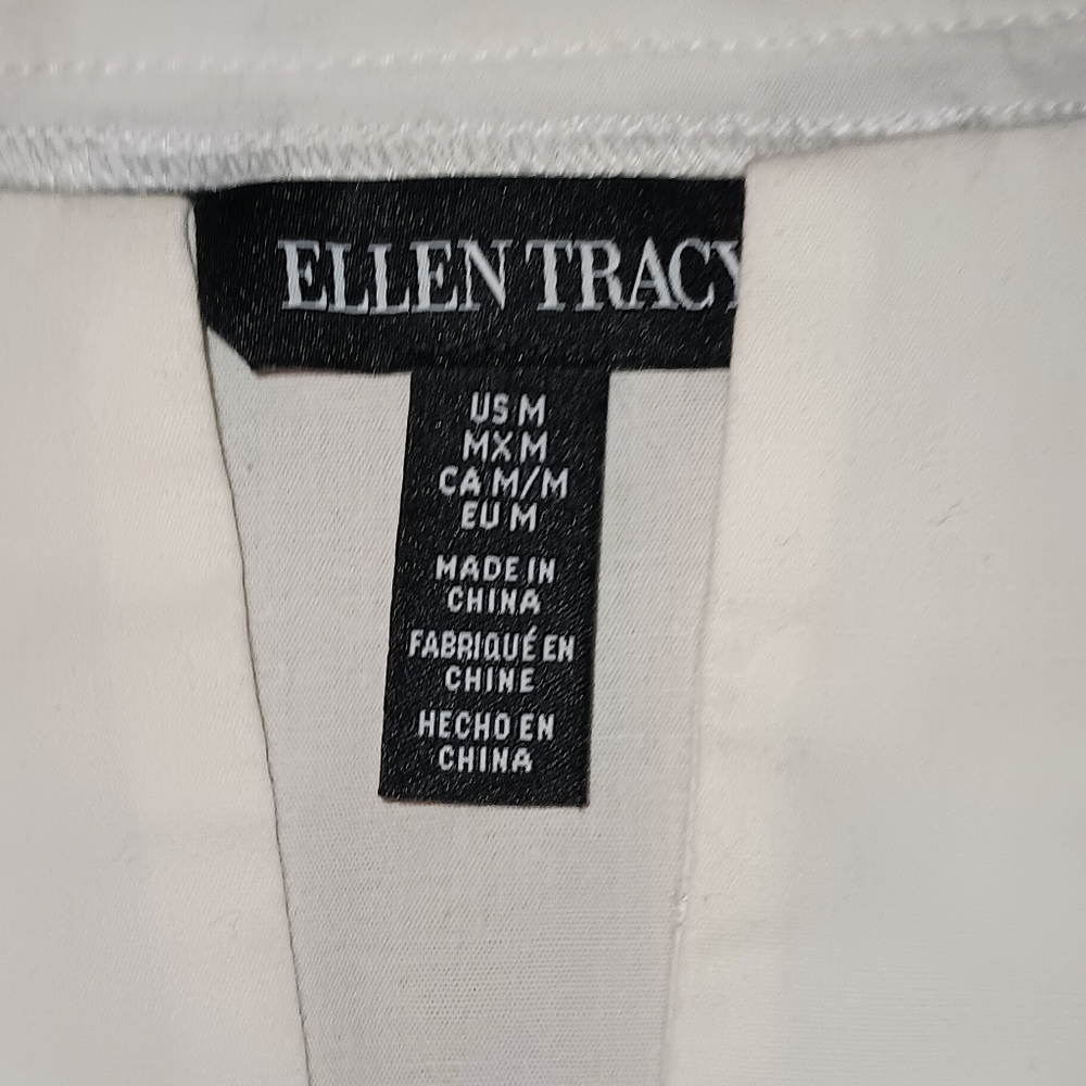NWT Ellen Tracy Stretch Blouse (M) - Picture 7 of 8